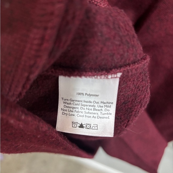 NWOT Eddie Bauer Men's Radiator Fleece Snap-Front Pullover Burgundy TXL - Picture 6 of 9